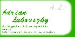 adrian lukovszky business card