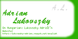 adrian lukovszky business card